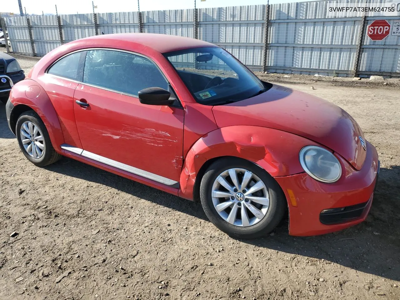 2014 Volkswagen Beetle VIN: 3VWFP7AT3EM624755 Lot: 75066684