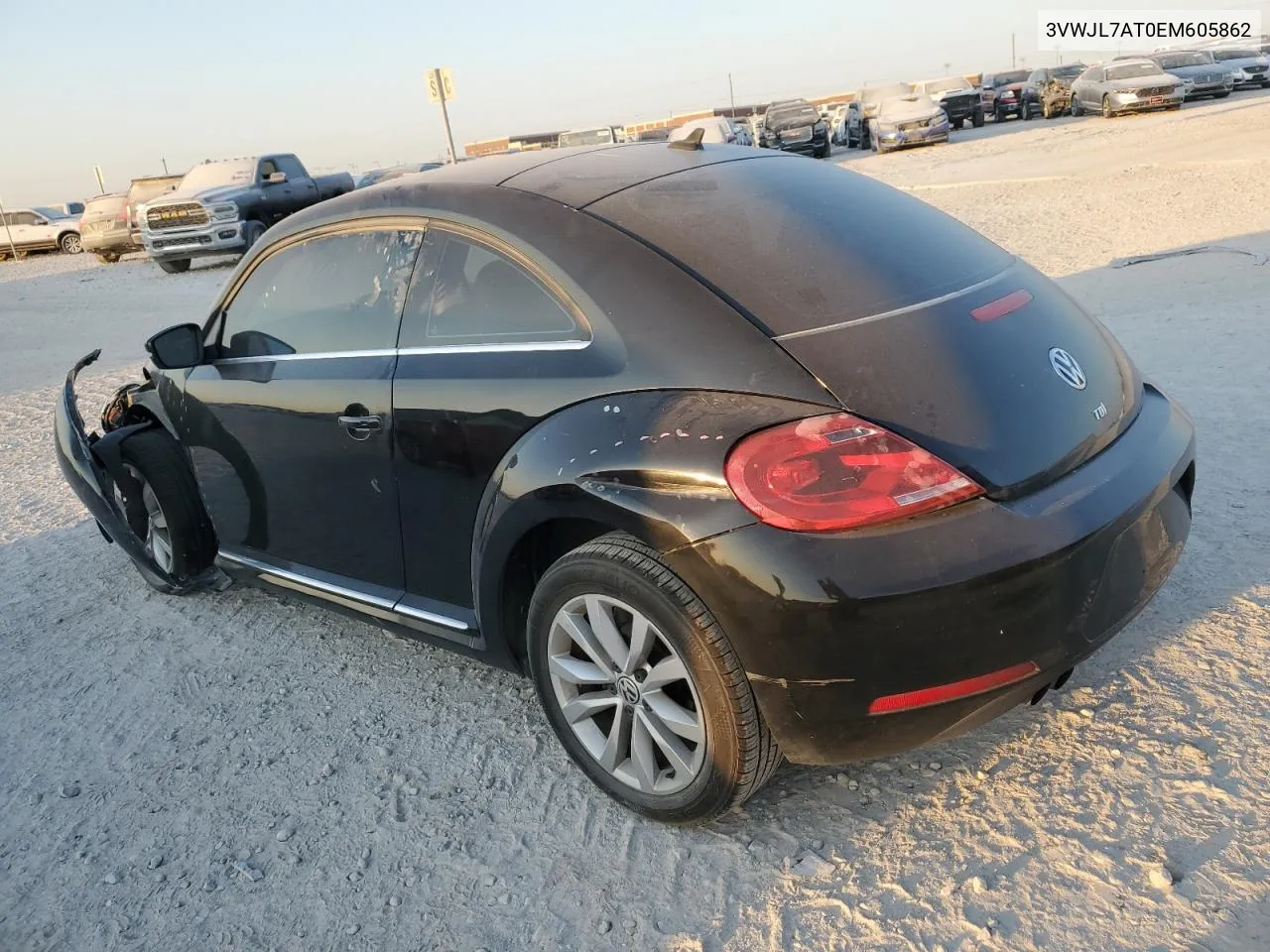 2014 Volkswagen Beetle VIN: 3VWJL7AT0EM605862 Lot: 75652464