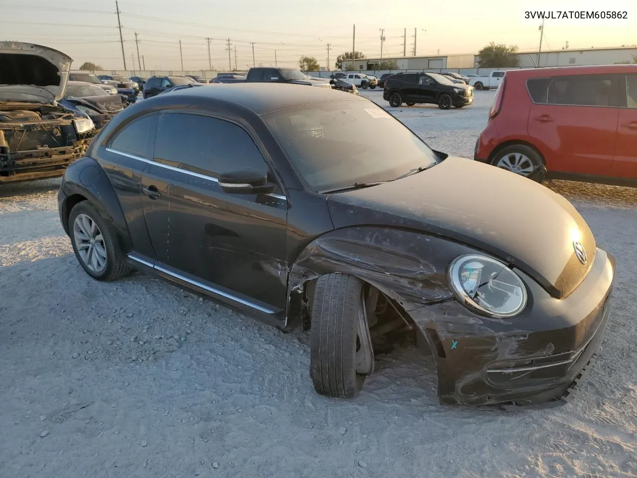 2014 Volkswagen Beetle VIN: 3VWJL7AT0EM605862 Lot: 75652464