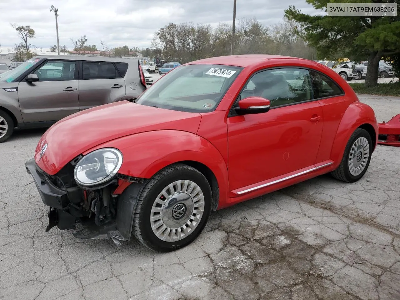 2014 Volkswagen Beetle VIN: 3VWJ17AT9EM638266 Lot: 75679974