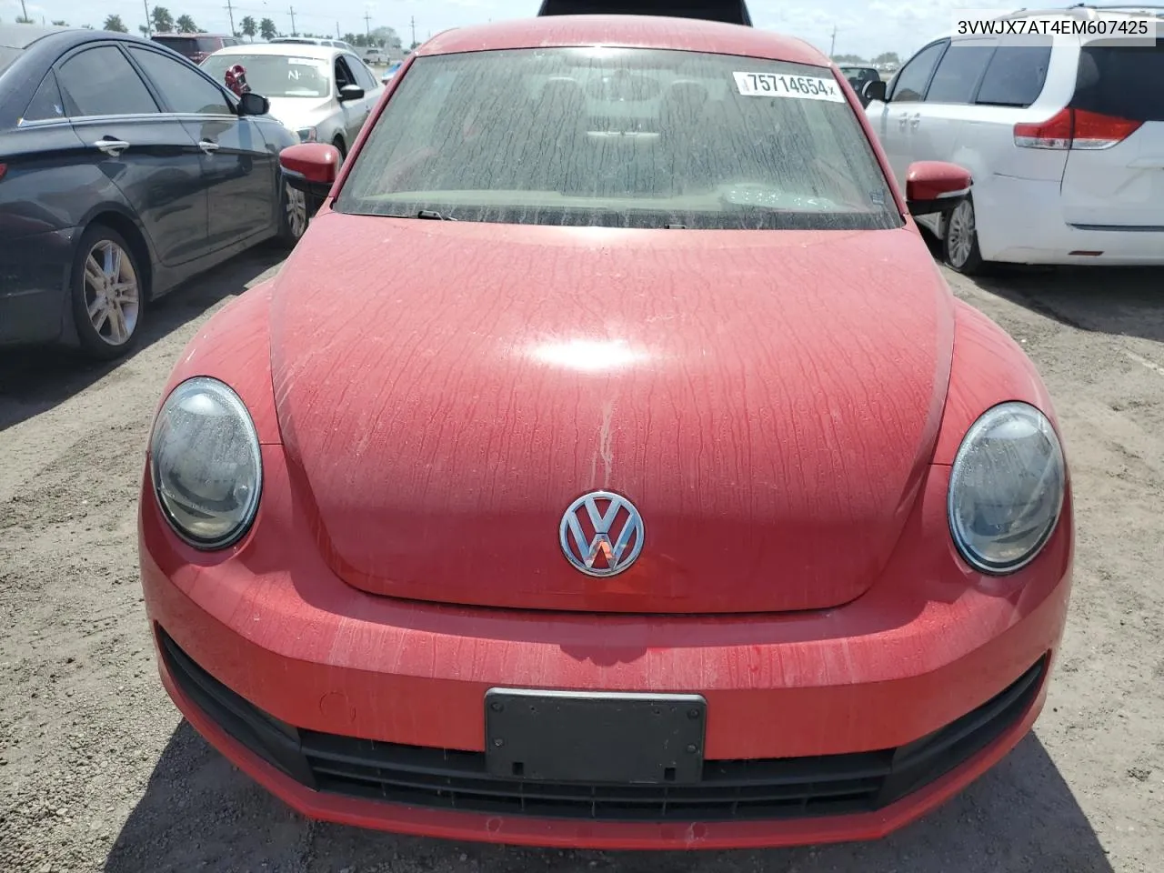 2014 Volkswagen Beetle VIN: 3VWJX7AT4EM607425 Lot: 75714654