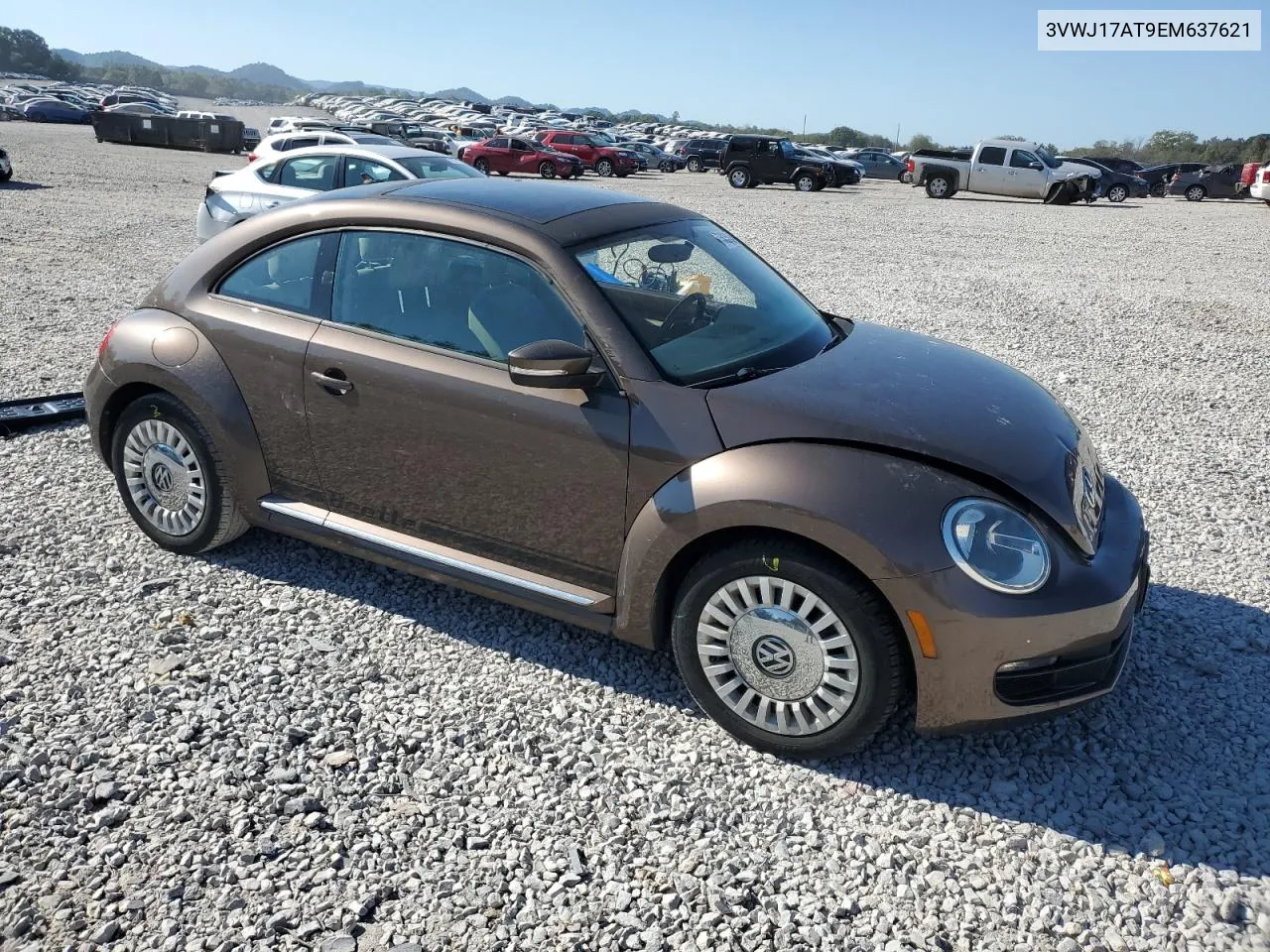 2014 Volkswagen Beetle VIN: 3VWJ17AT9EM637621 Lot: 75826104