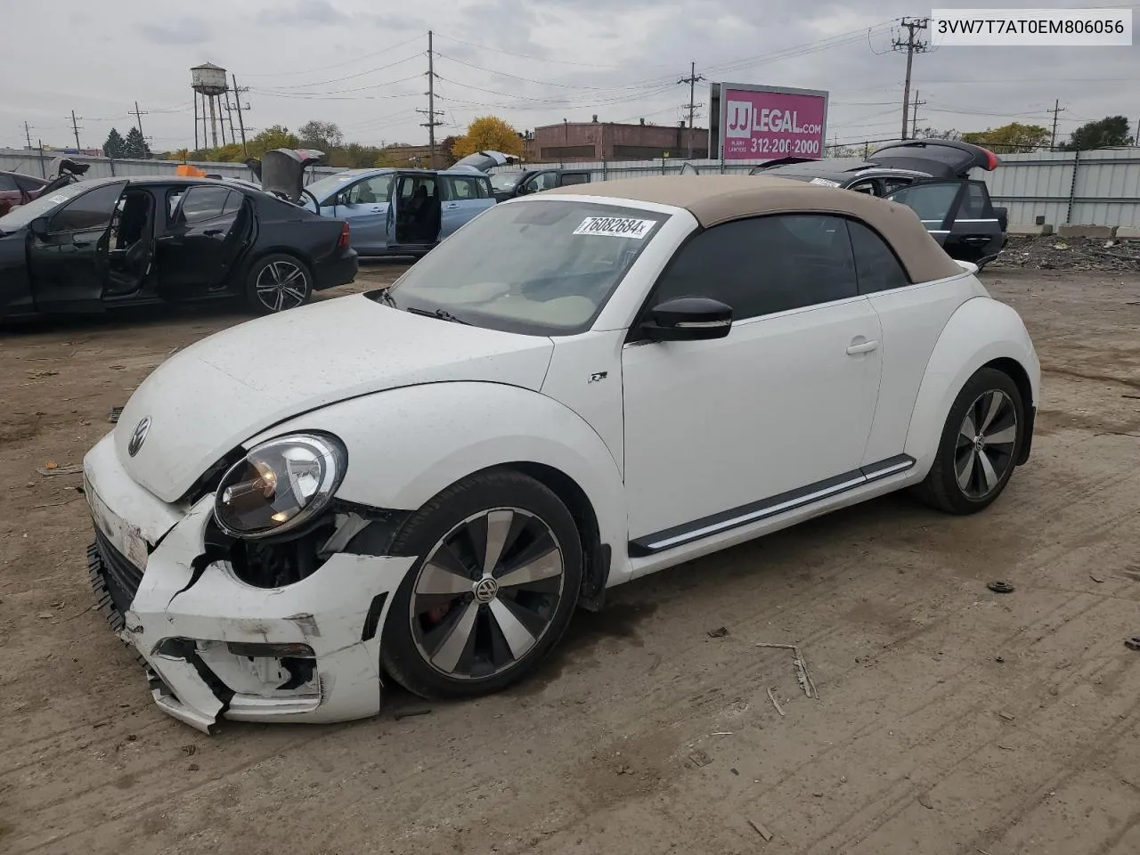 2014 Volkswagen Beetle Turbo VIN: 3VW7T7AT0EM806056 Lot: 76082684