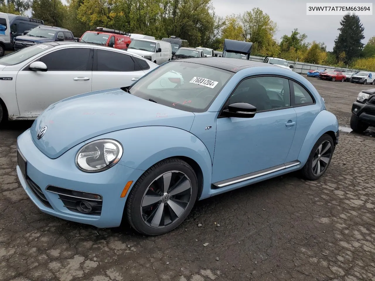 2014 Volkswagen Beetle Turbo VIN: 3VWVT7AT7EM663694 Lot: 76801204