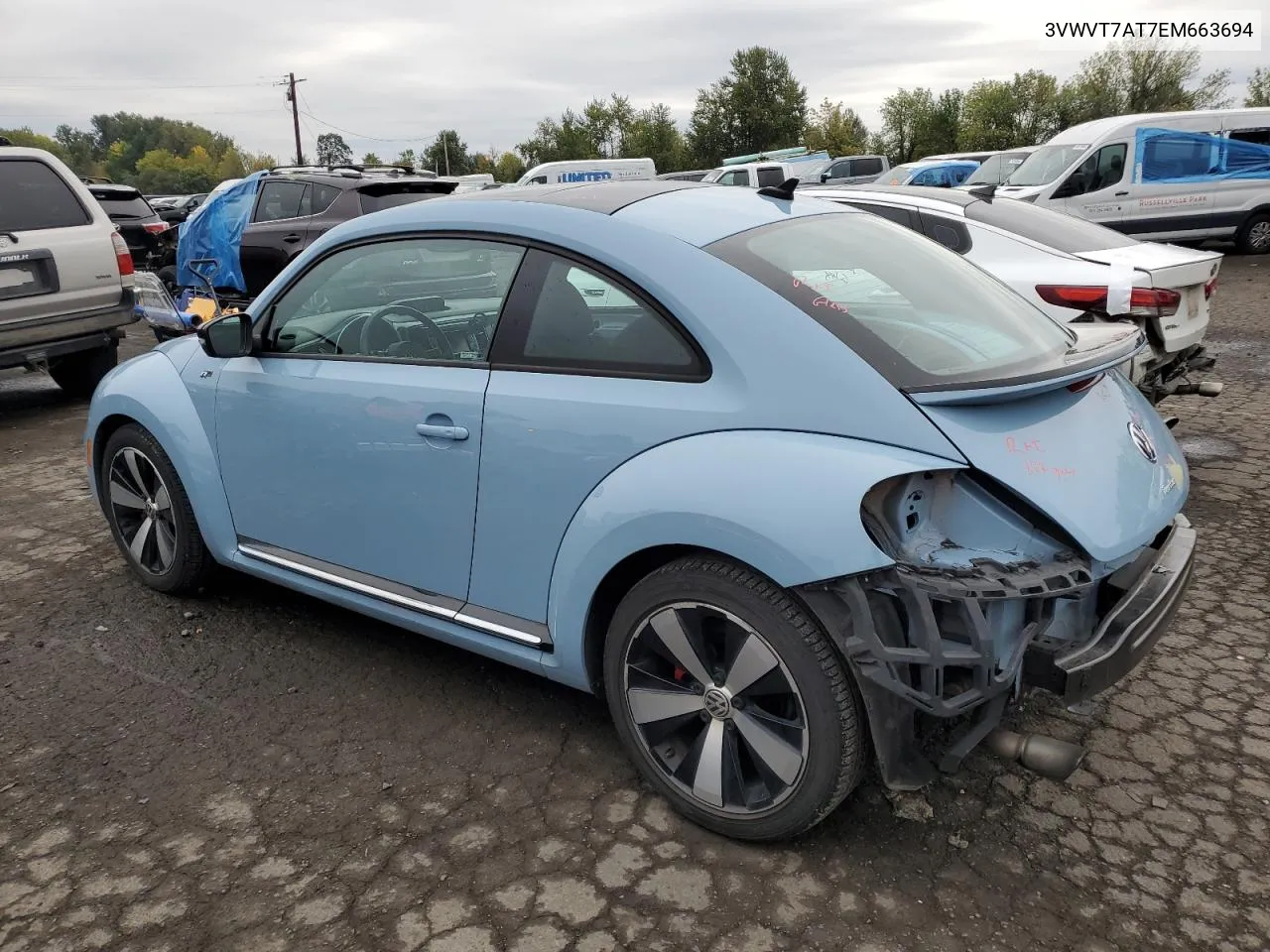 2014 Volkswagen Beetle Turbo VIN: 3VWVT7AT7EM663694 Lot: 76801204