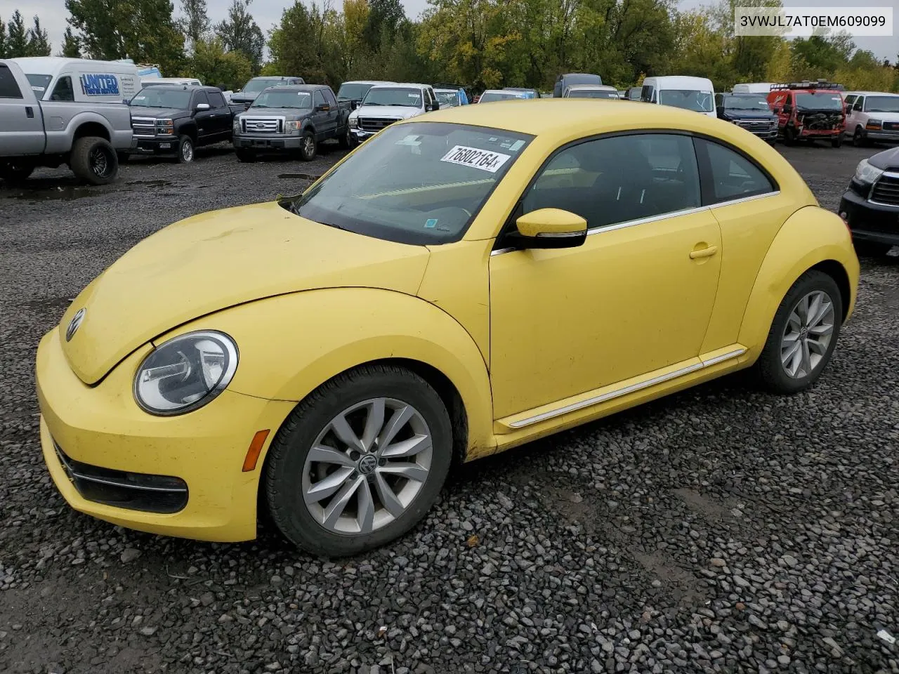 2014 Volkswagen Beetle VIN: 3VWJL7AT0EM609099 Lot: 76802164