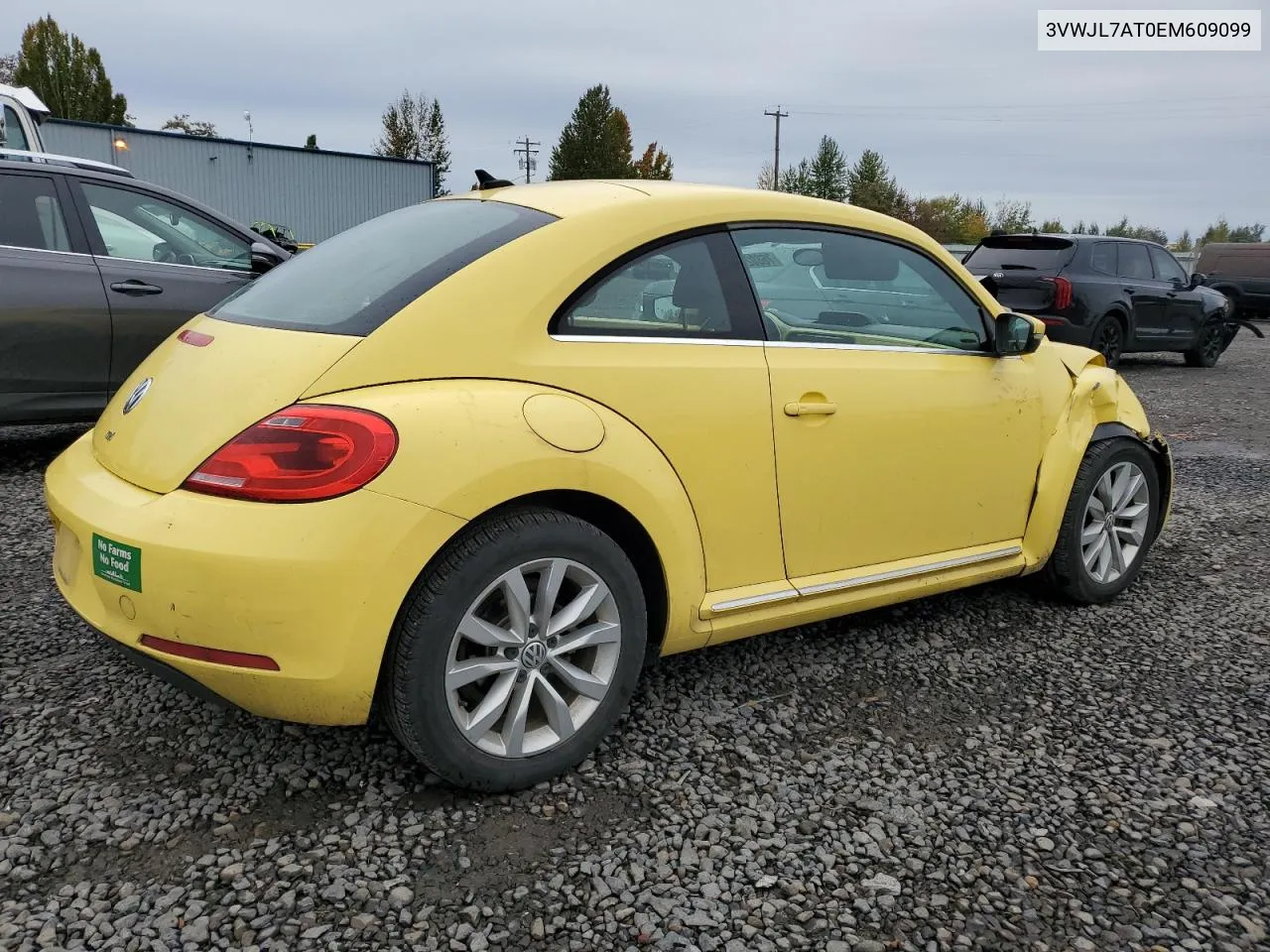 2014 Volkswagen Beetle VIN: 3VWJL7AT0EM609099 Lot: 76802164