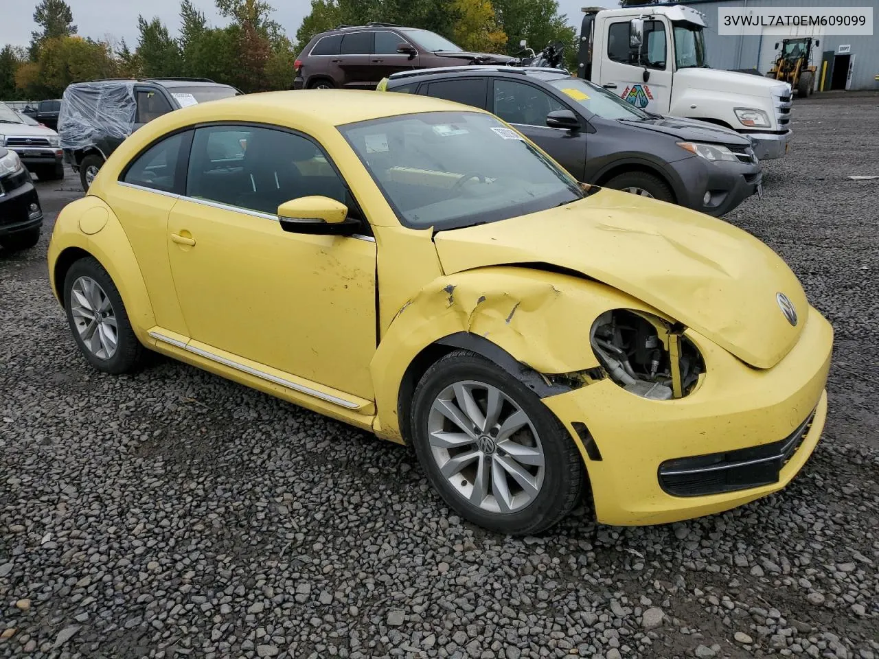 2014 Volkswagen Beetle VIN: 3VWJL7AT0EM609099 Lot: 76802164