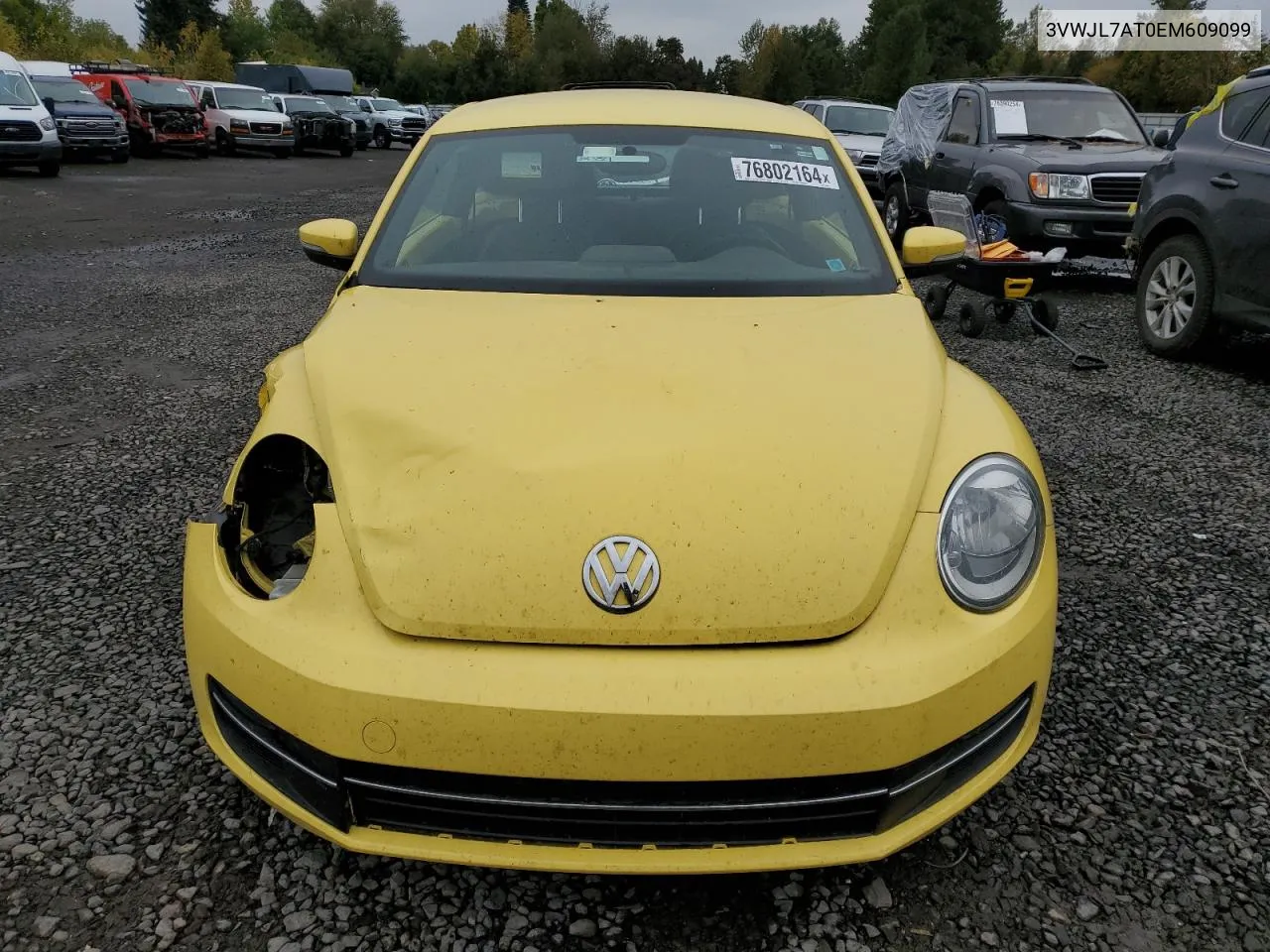 2014 Volkswagen Beetle VIN: 3VWJL7AT0EM609099 Lot: 76802164