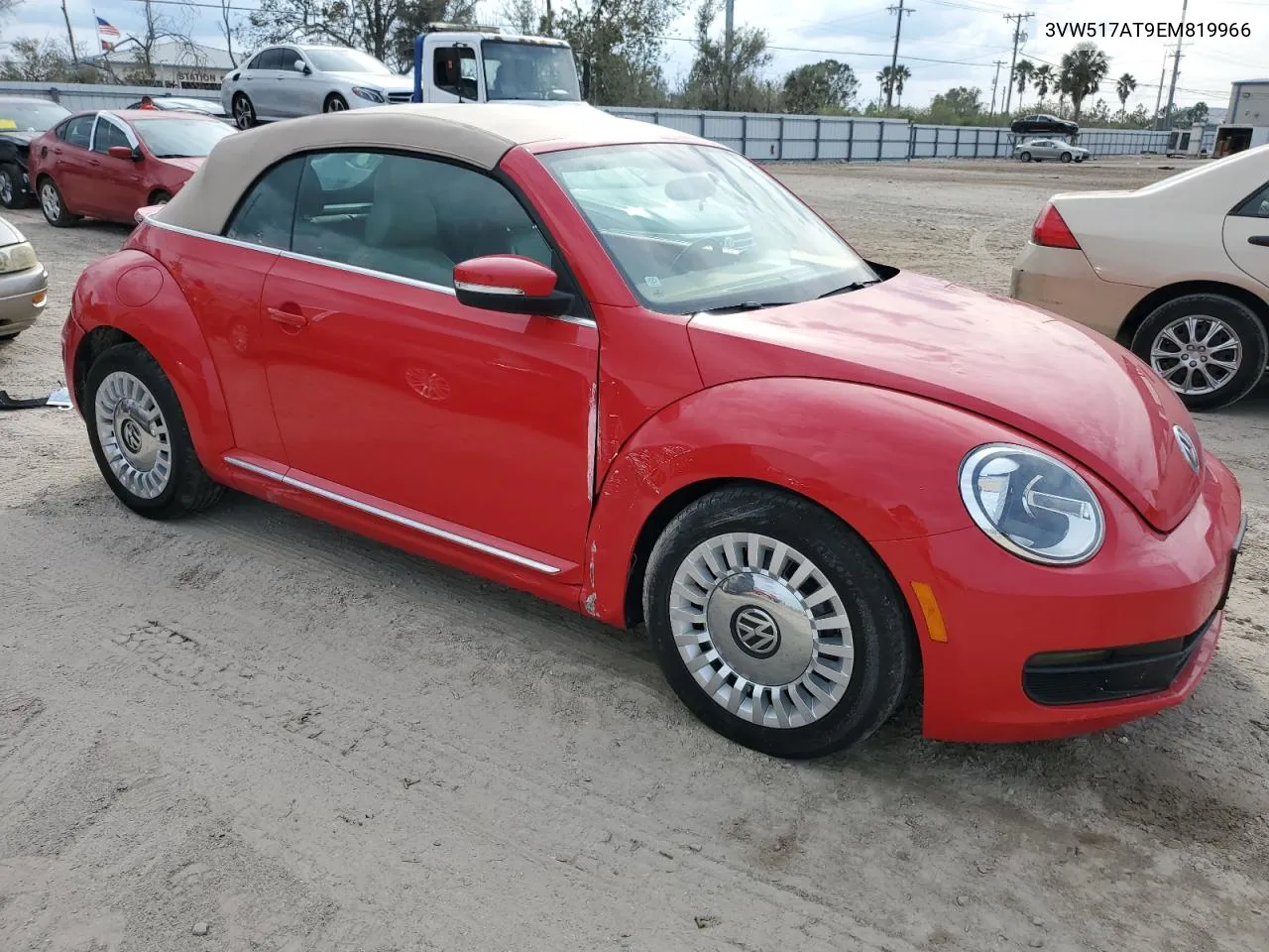 2014 Volkswagen Beetle VIN: 3VW517AT9EM819966 Lot: 76990014