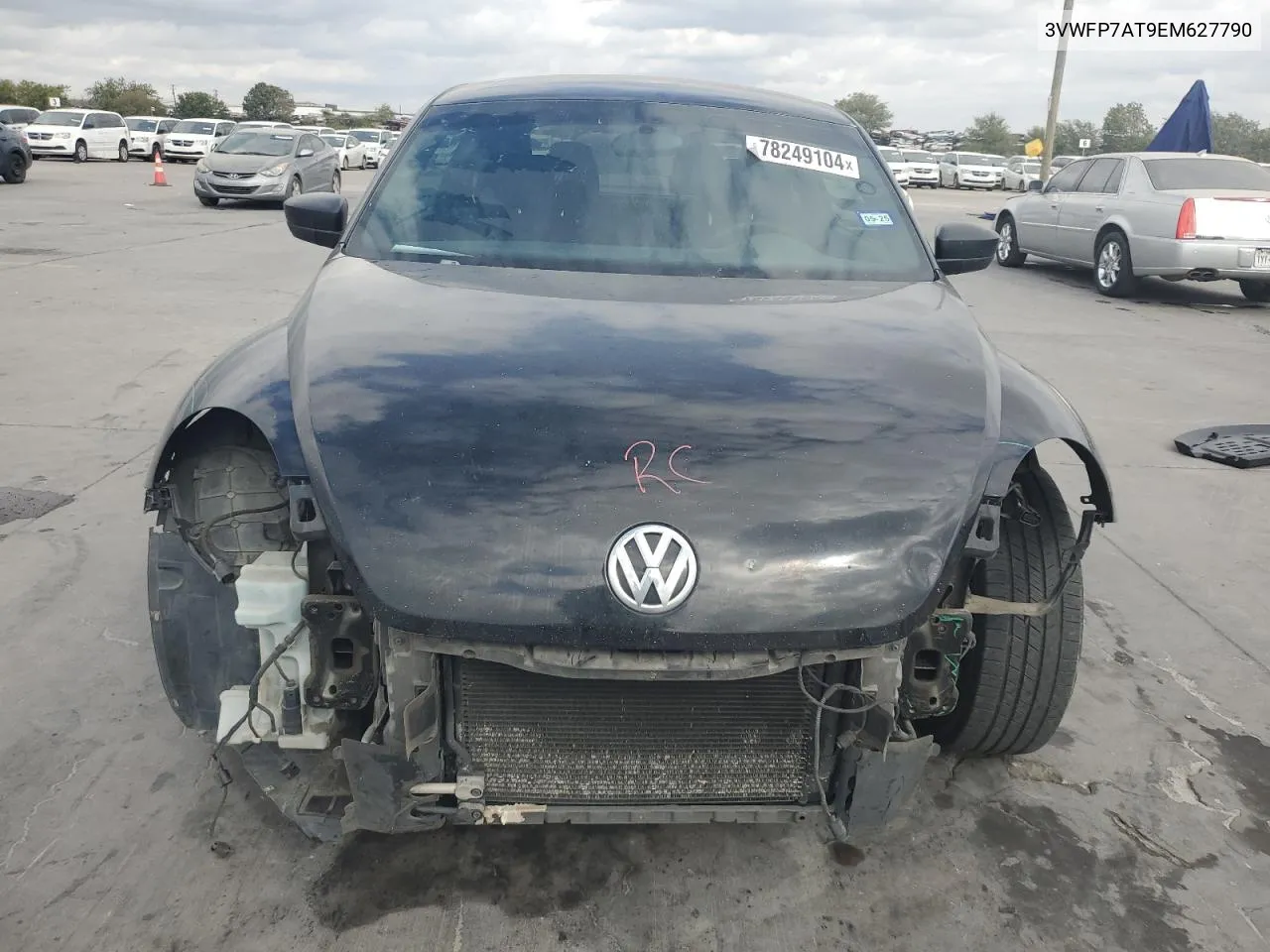 2014 Volkswagen Beetle VIN: 3VWFP7AT9EM627790 Lot: 78249104