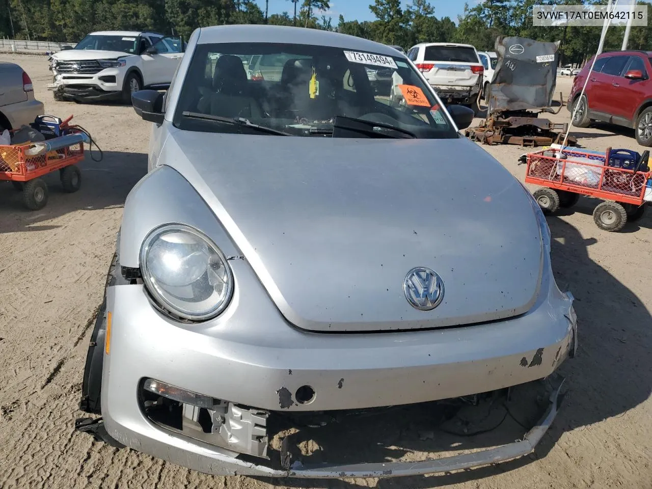 2014 Volkswagen Beetle VIN: 3VWF17AT0EM642115 Lot: 78394944