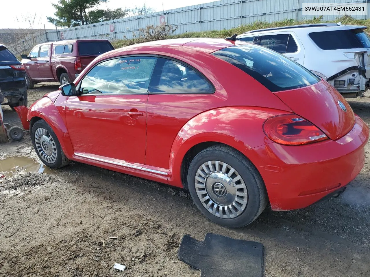 2014 Volkswagen Beetle VIN: 3VWJ07AT4EM662431 Lot: 80233364