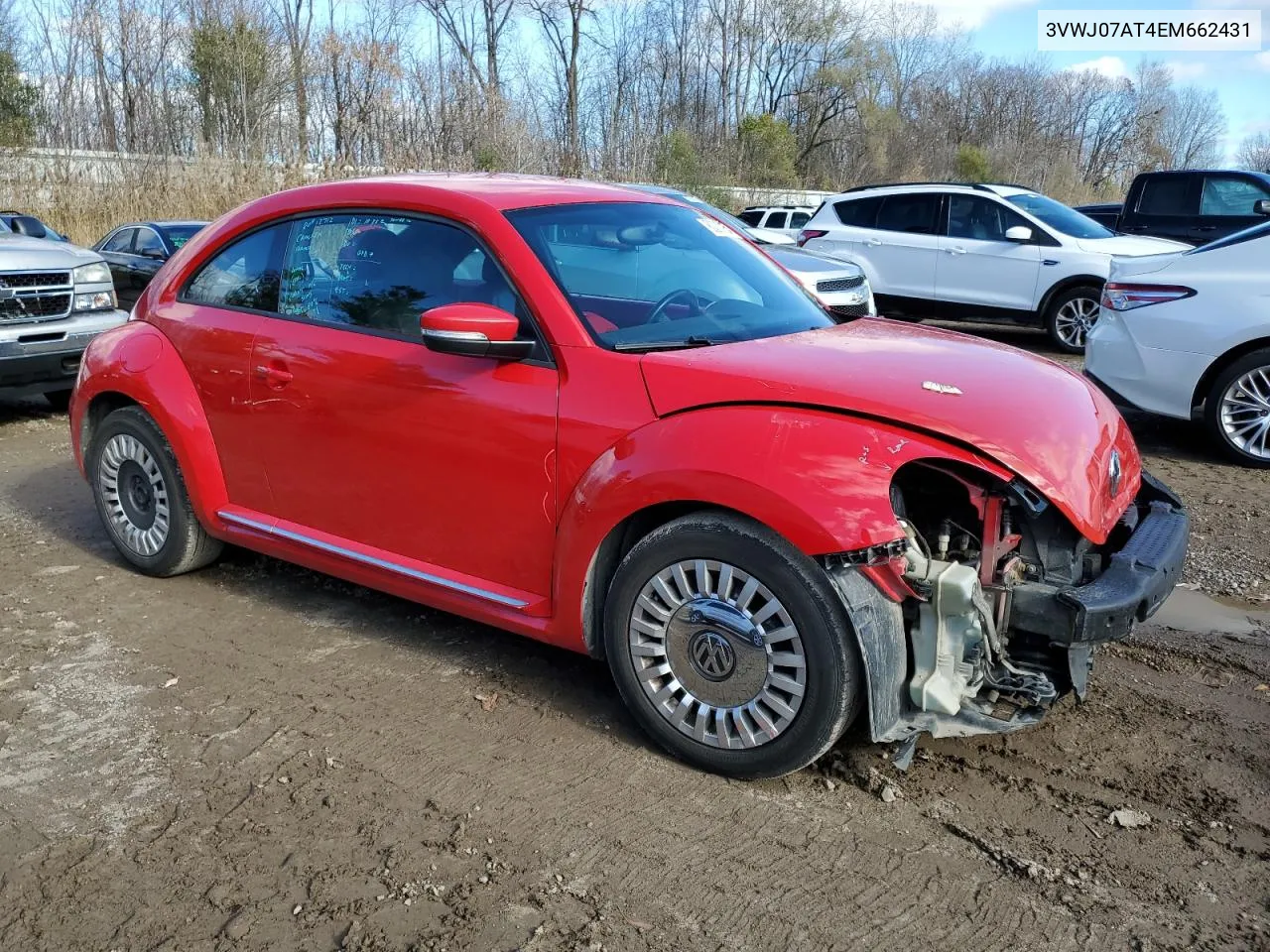 2014 Volkswagen Beetle VIN: 3VWJ07AT4EM662431 Lot: 80233364