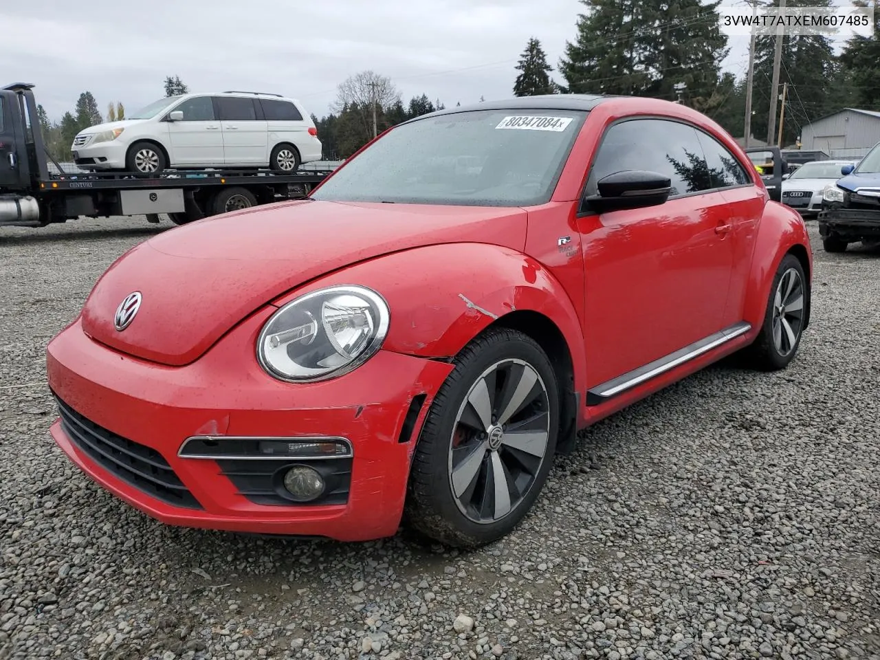 2014 Volkswagen Beetle Turbo VIN: 3VW4T7ATXEM607485 Lot: 80347084