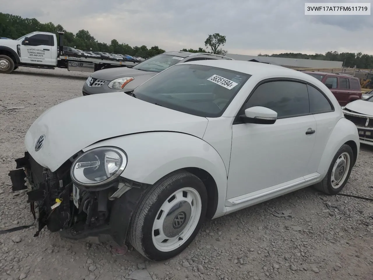 2015 Volkswagen Beetle 1.8T VIN: 3VWF17AT7FM611719 Lot: 56351594