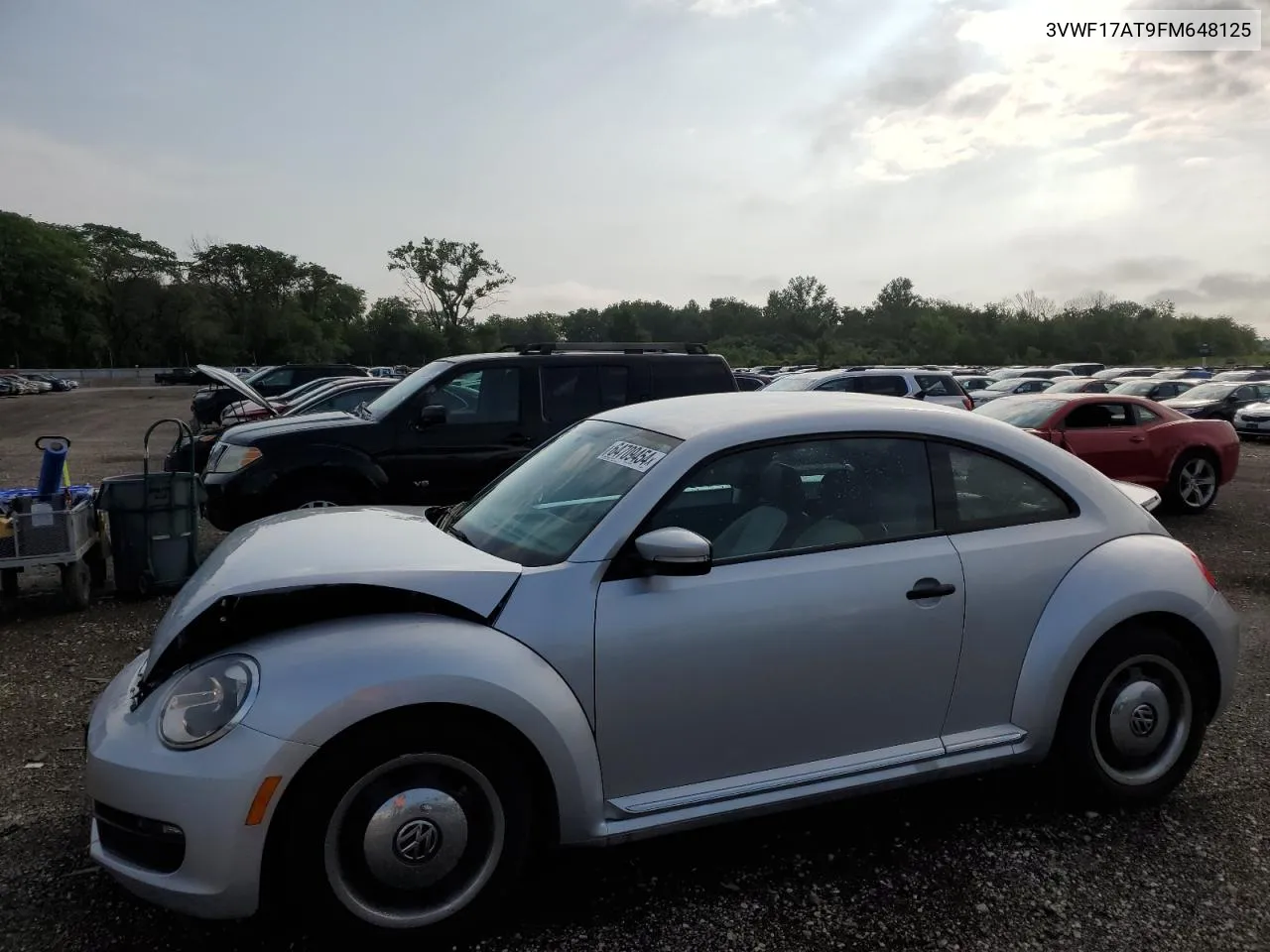 2015 Volkswagen Beetle 1.8T VIN: 3VWF17AT9FM648125 Lot: 64709454