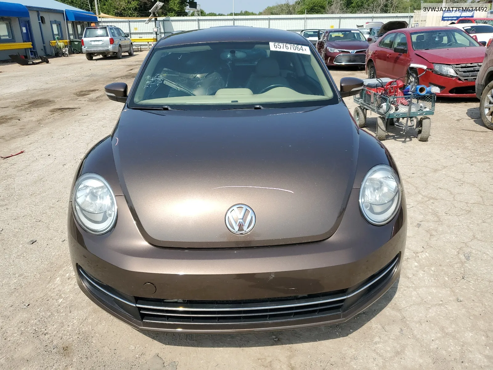 2015 Volkswagen Beetle Tdi VIN: 3VWJA7AT7FM634492 Lot: 65767064