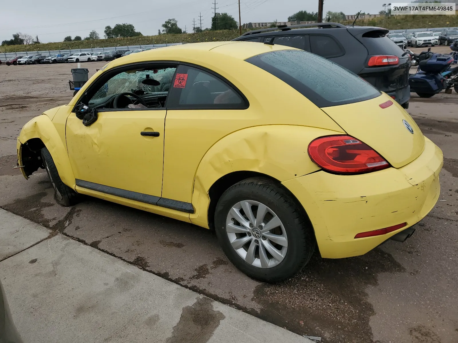 2015 Volkswagen Beetle 1.8T VIN: 3VWF17AT4FM649845 Lot: 66788534