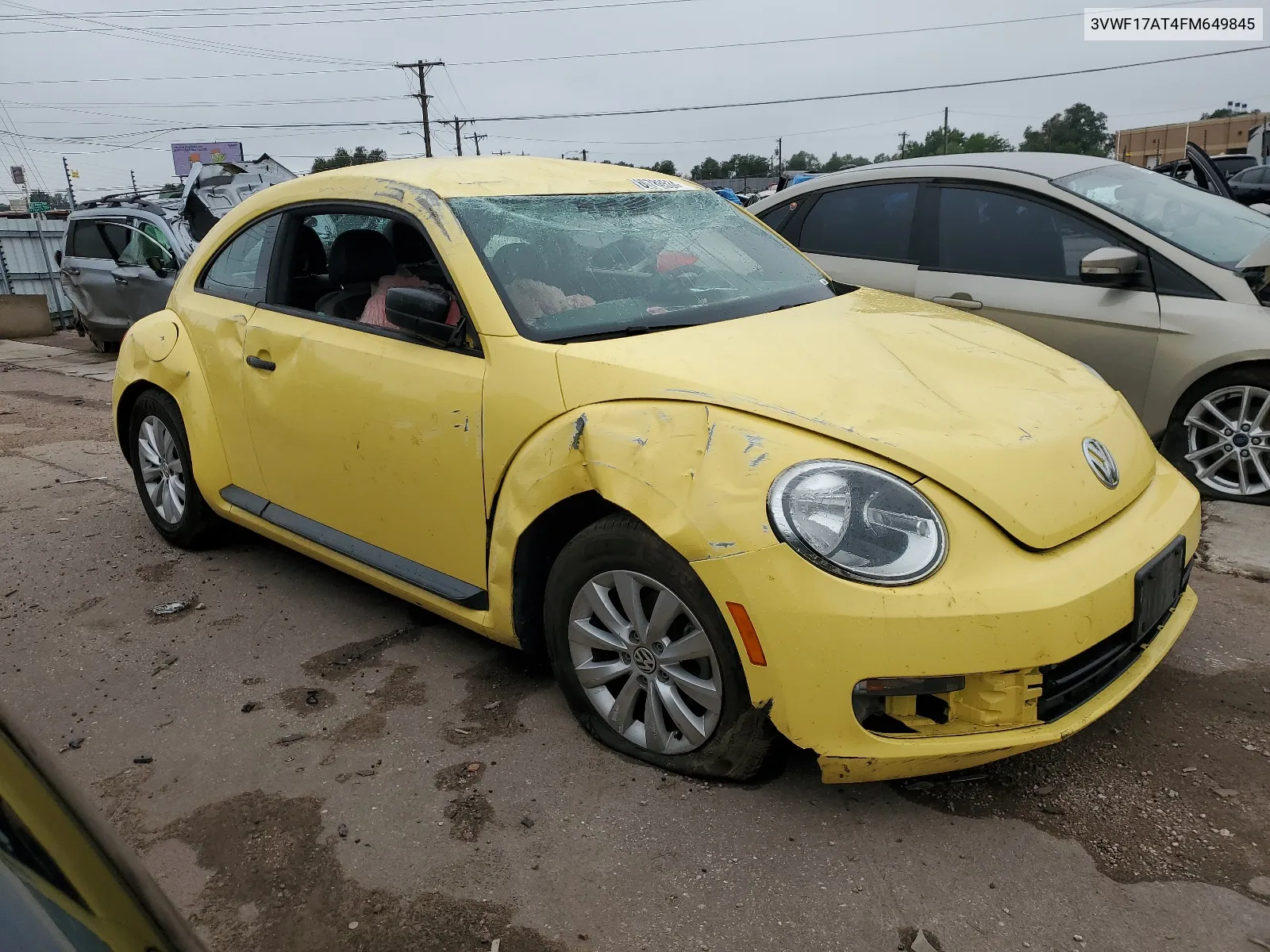 2015 Volkswagen Beetle 1.8T VIN: 3VWF17AT4FM649845 Lot: 66788534