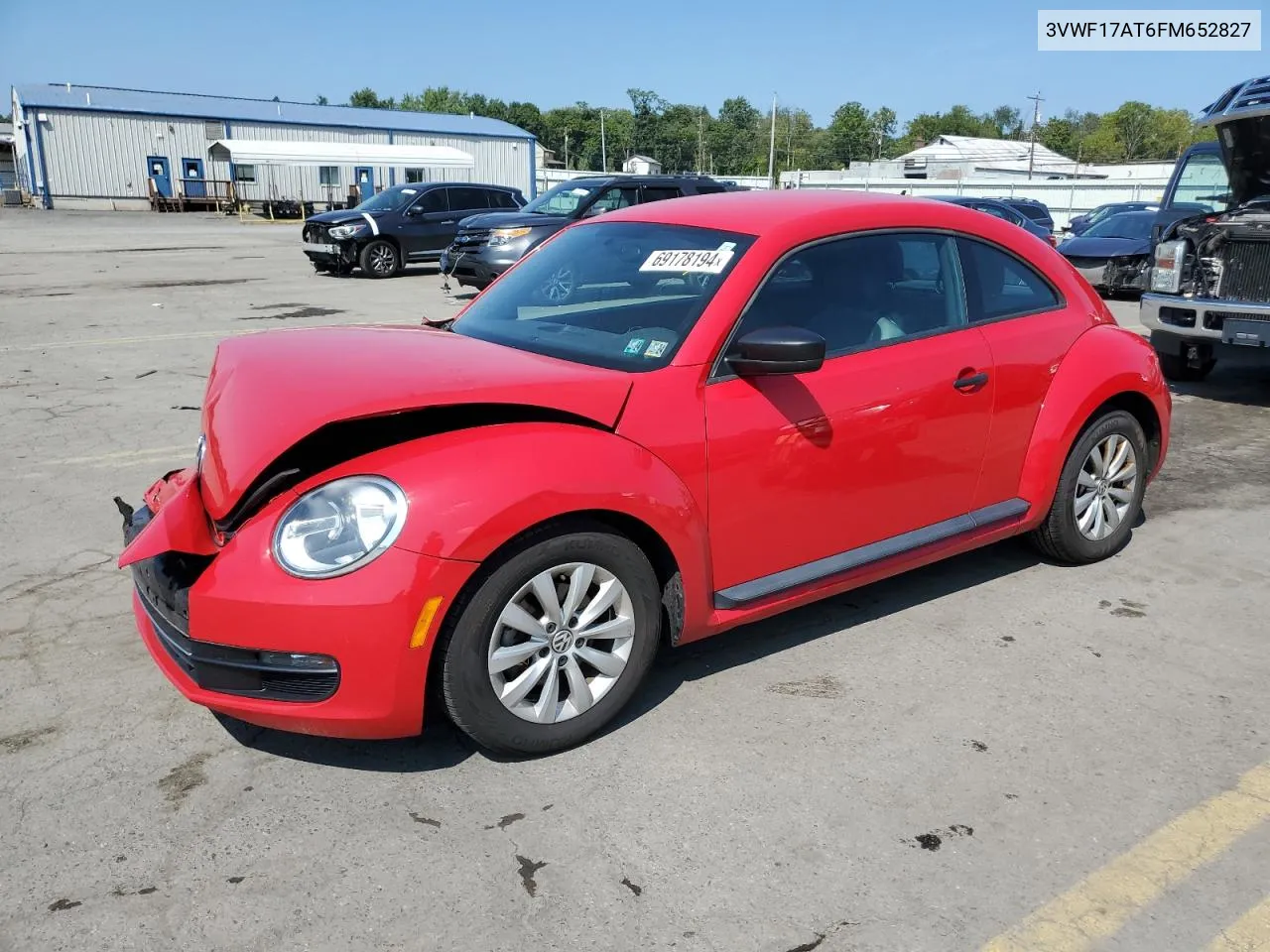 2015 Volkswagen Beetle 1.8T VIN: 3VWF17AT6FM652827 Lot: 69178194