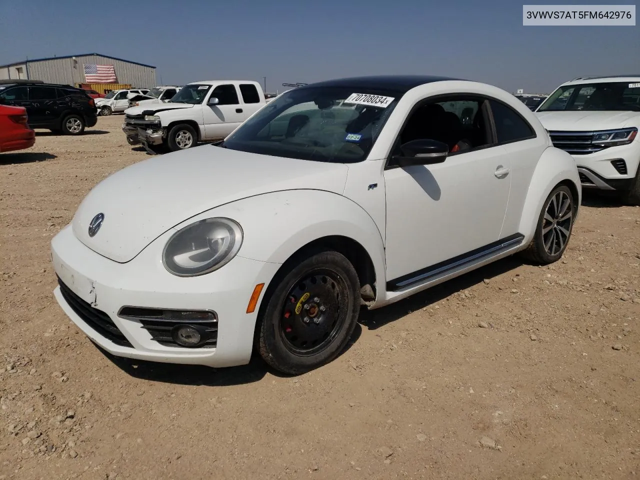 2015 Volkswagen Beetle R-Line VIN: 3VWVS7AT5FM642976 Lot: 70708034