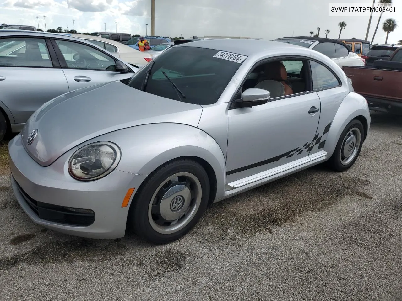 2015 Volkswagen Beetle 1.8T VIN: 3VWF17AT9FM603461 Lot: 74276284