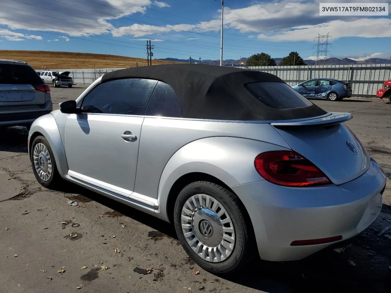 2015 Volkswagen Beetle 1.8T VIN: 3VW517AT9FM802134 Lot: 75044894