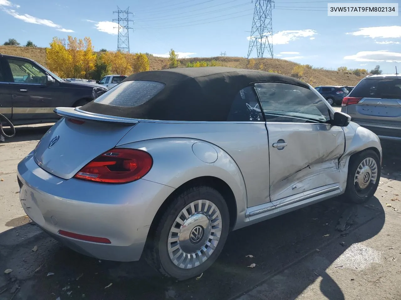 2015 Volkswagen Beetle 1.8T VIN: 3VW517AT9FM802134 Lot: 75044894