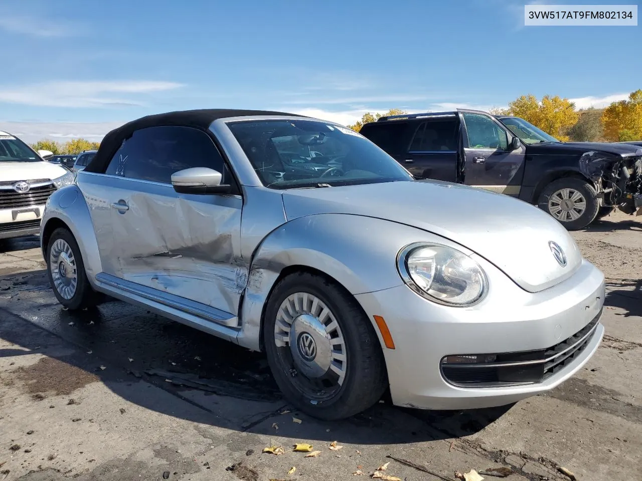 2015 Volkswagen Beetle 1.8T VIN: 3VW517AT9FM802134 Lot: 75044894