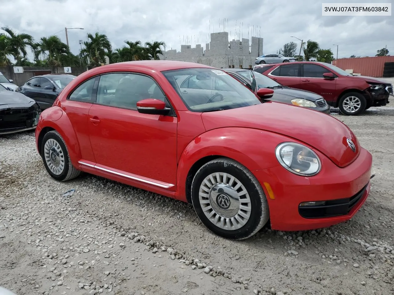 2015 Volkswagen Beetle 1.8T VIN: 3VWJ07AT3FM603842 Lot: 75527824