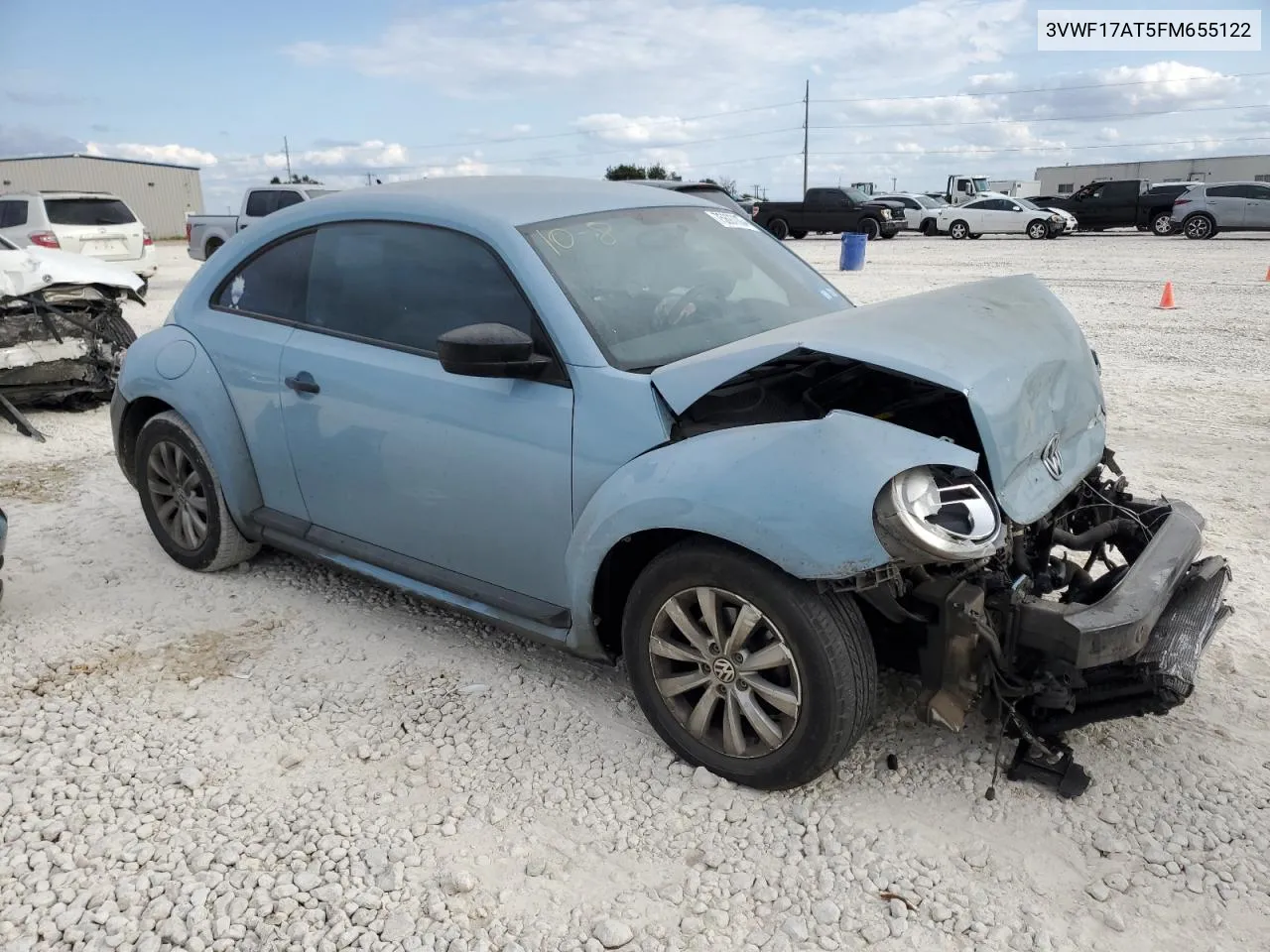 2015 Volkswagen Beetle 1.8T VIN: 3VWF17AT5FM655122 Lot: 75697004