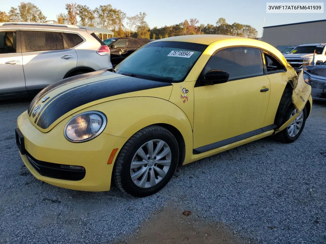 2015 Volkswagen Beetle 1.8T VIN: 3VWF17AT6FM641939 Lot: 75718894