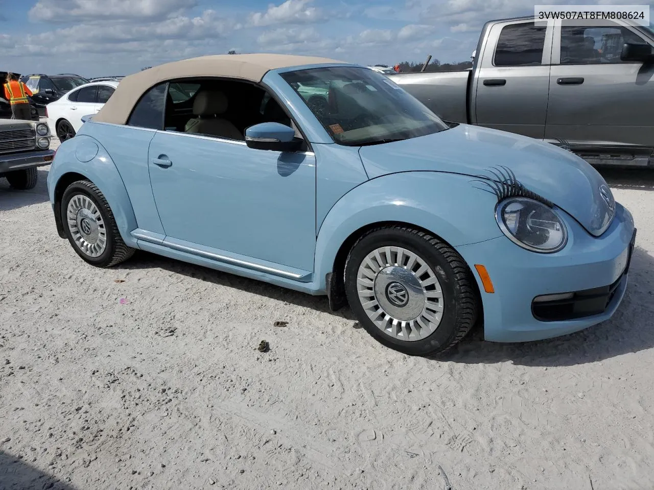 2015 Volkswagen Beetle 1.8T VIN: 3VW507AT8FM808624 Lot: 76828904