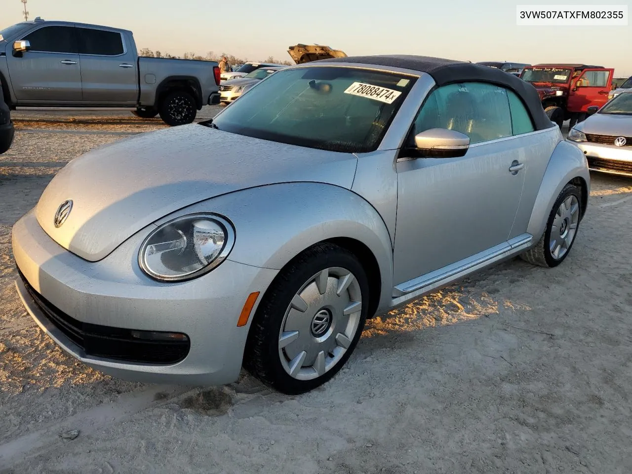 2015 Volkswagen Beetle 1.8T VIN: 3VW507ATXFM802355 Lot: 78088474