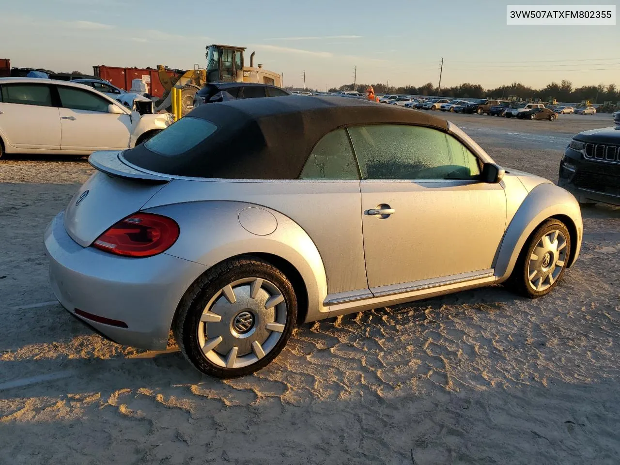 2015 Volkswagen Beetle 1.8T VIN: 3VW507ATXFM802355 Lot: 78088474