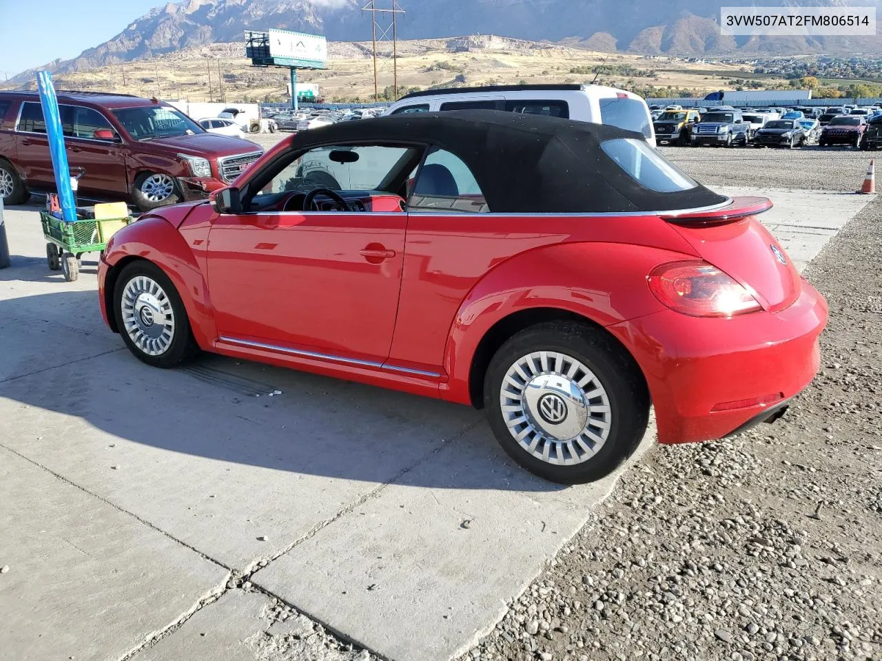 2015 Volkswagen Beetle 1.8T VIN: 3VW507AT2FM806514 Lot: 78324234