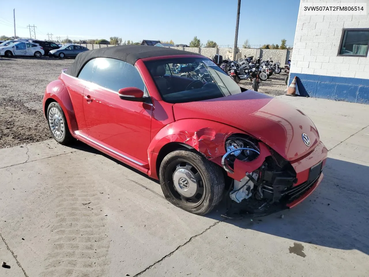 2015 Volkswagen Beetle 1.8T VIN: 3VW507AT2FM806514 Lot: 78324234