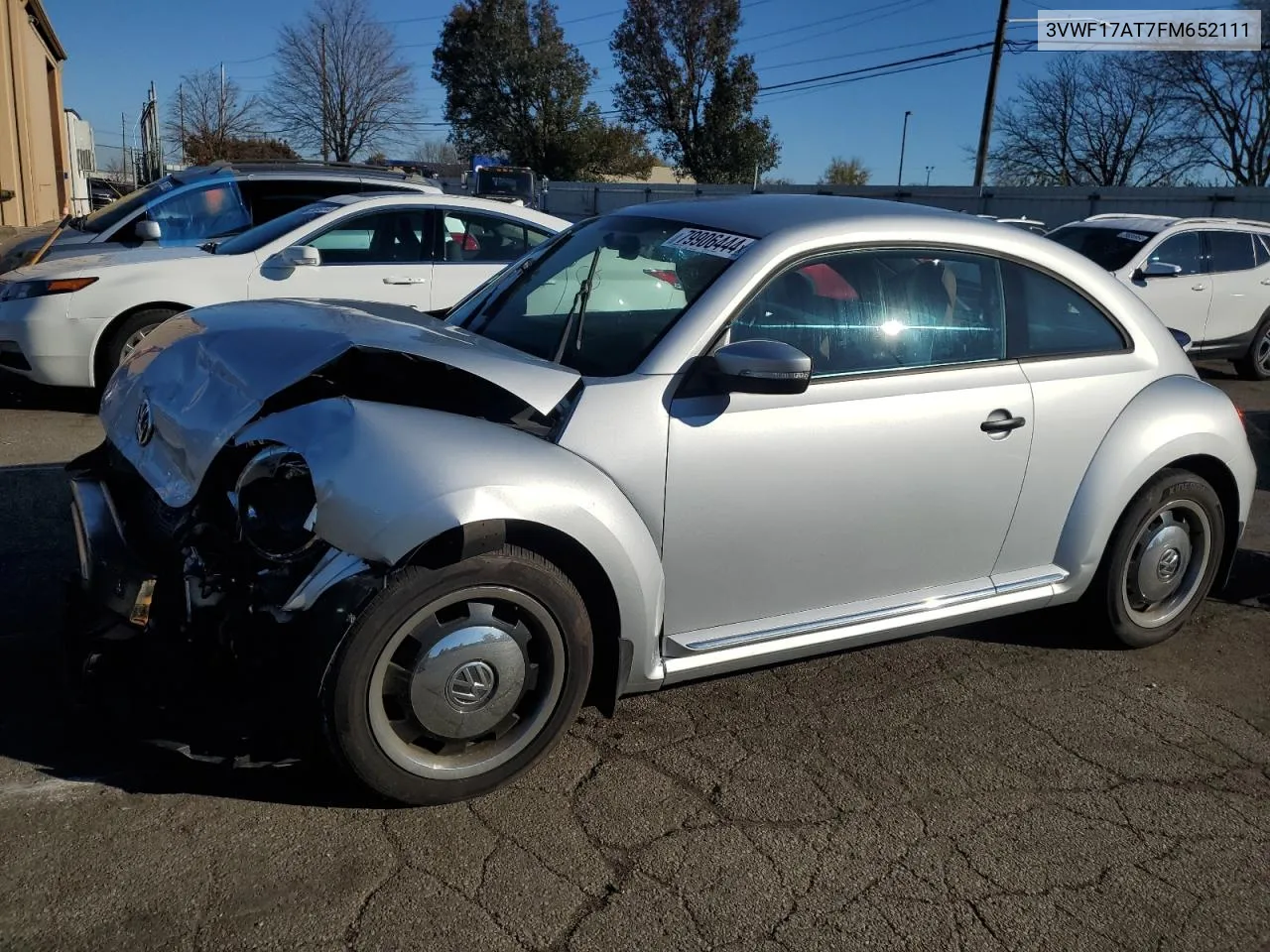 2015 Volkswagen Beetle 1.8T VIN: 3VWF17AT7FM652111 Lot: 79906444