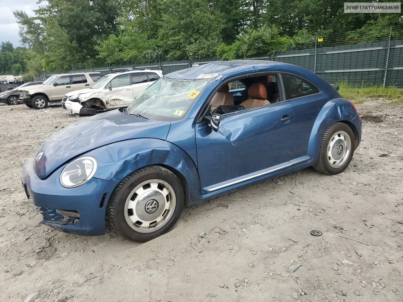 2016 Volkswagen Beetle 1.8T VIN: 3VWF17AT7GM634659 Lot: 66905174