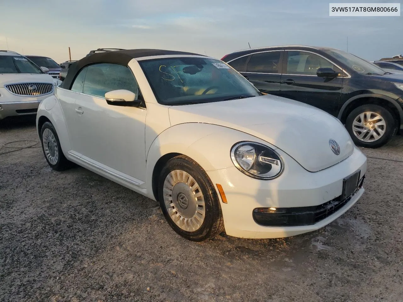 2016 Volkswagen Beetle S/Se VIN: 3VW517AT8GM800666 Lot: 74564564