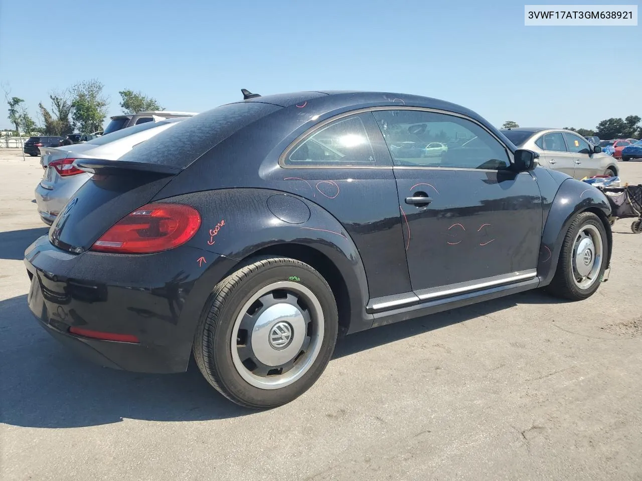 2016 Volkswagen Beetle 1.8T VIN: 3VWF17AT3GM638921 Lot: 74583714