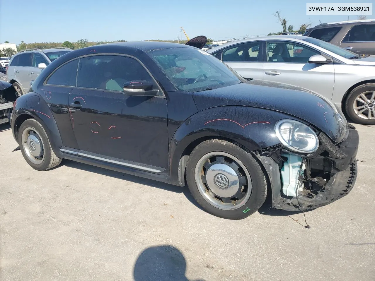 2016 Volkswagen Beetle 1.8T VIN: 3VWF17AT3GM638921 Lot: 74583714