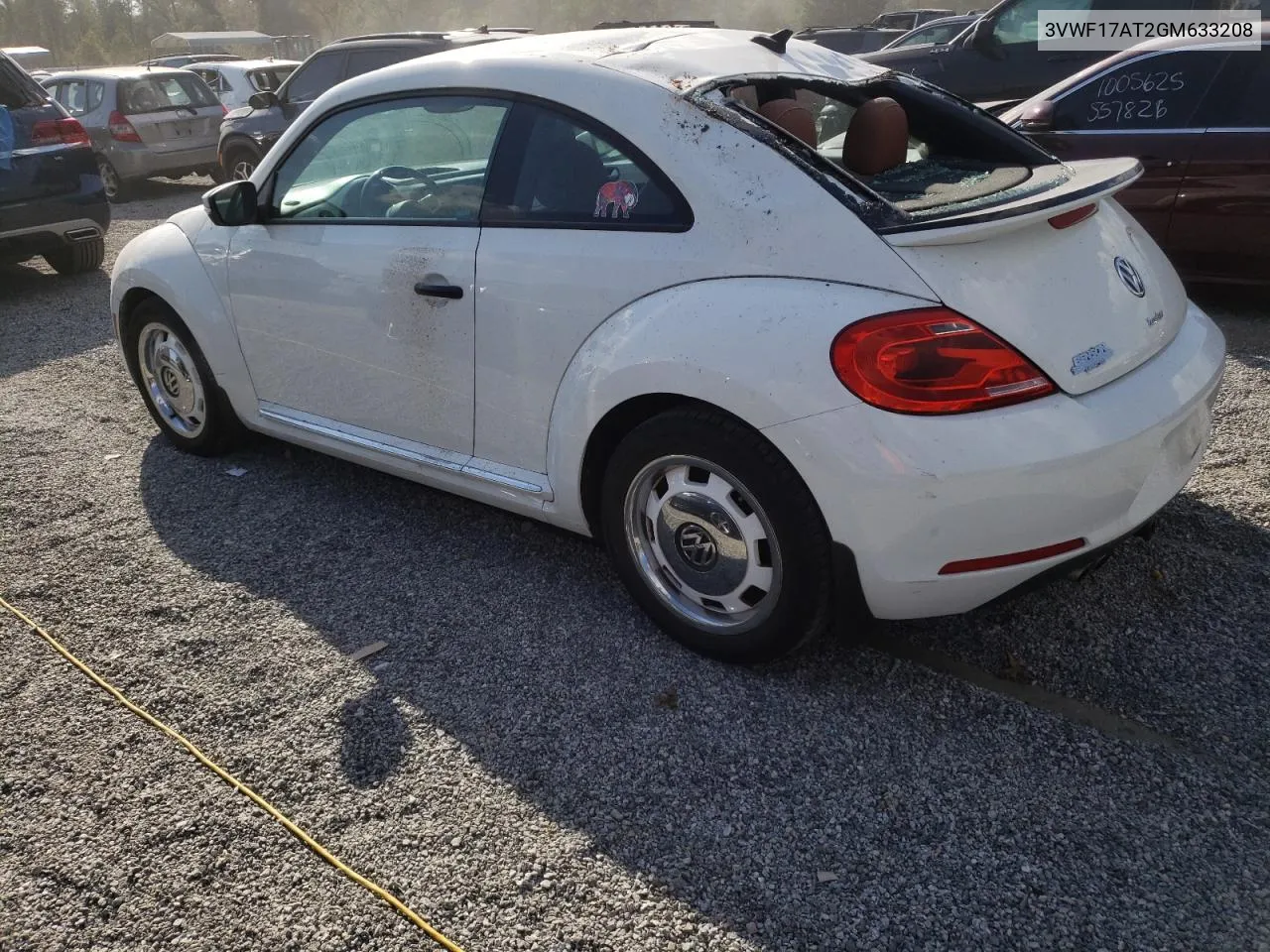 2016 Volkswagen Beetle 1.8T VIN: 3VWF17AT2GM633208 Lot: 74656744