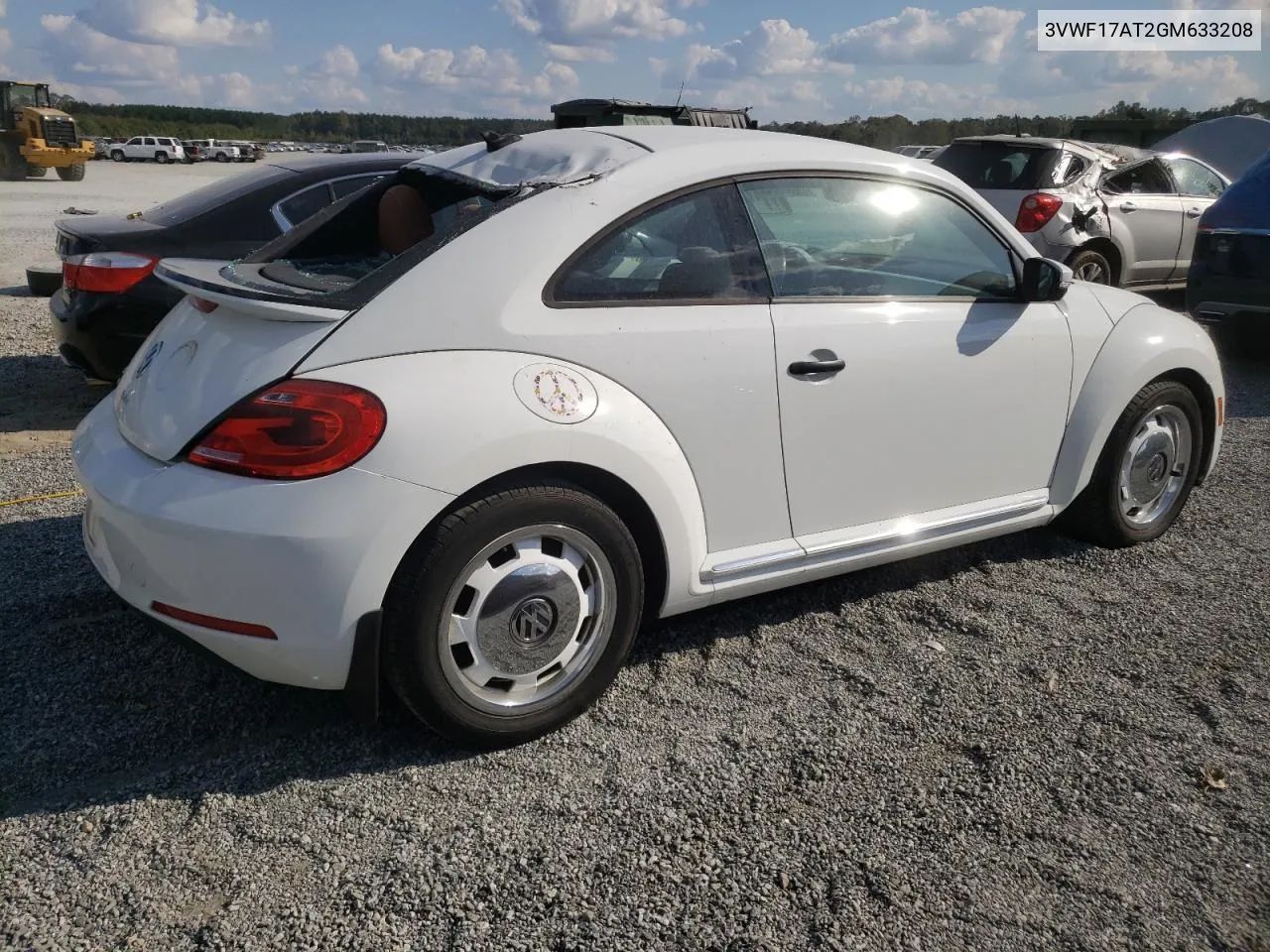 2016 Volkswagen Beetle 1.8T VIN: 3VWF17AT2GM633208 Lot: 74656744