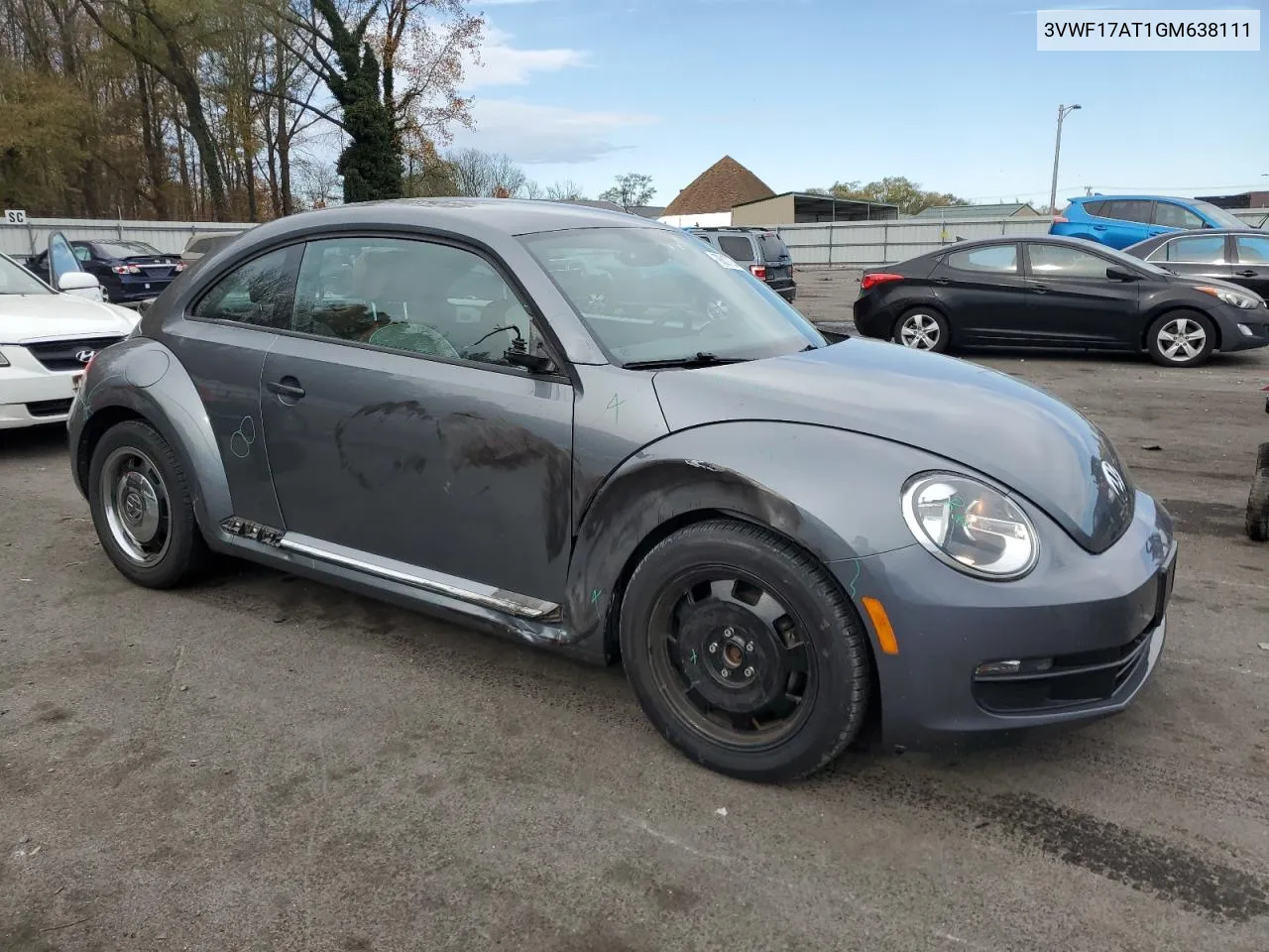 2016 Volkswagen Beetle 1.8T VIN: 3VWF17AT1GM638111 Lot: 78617234