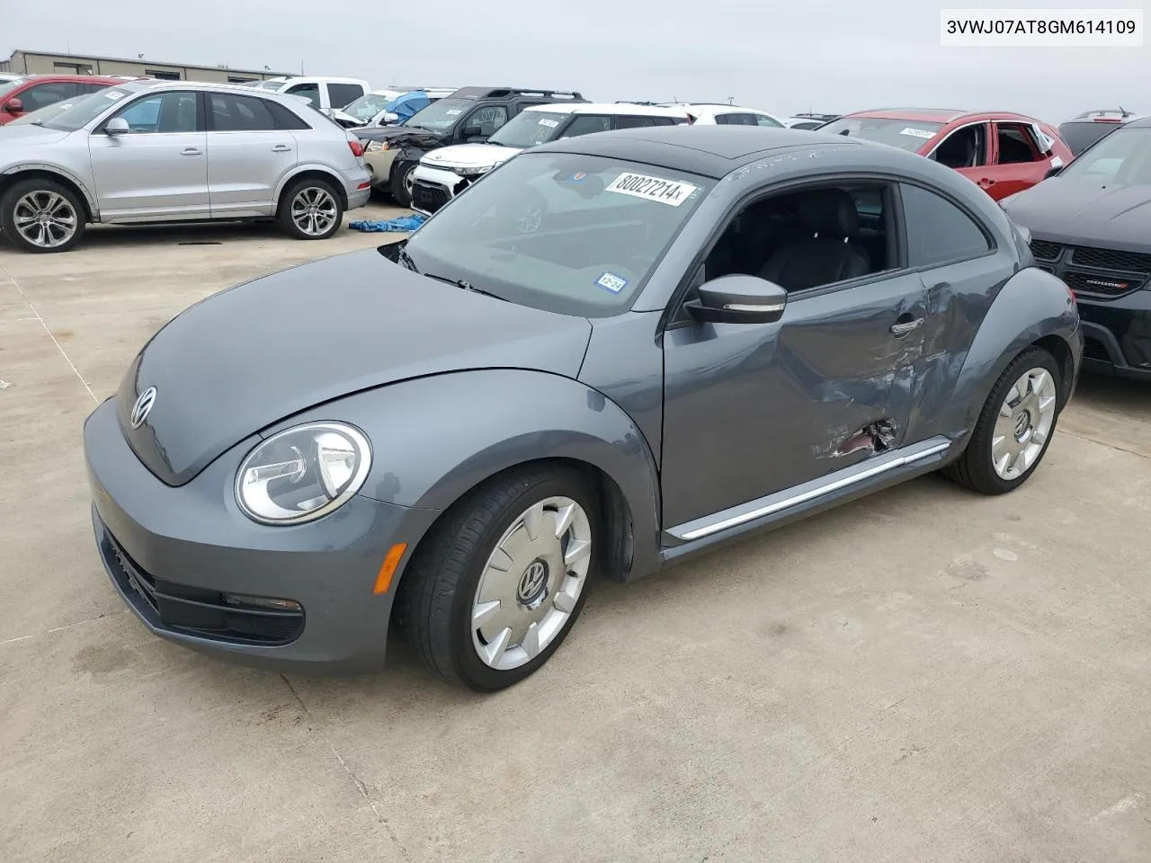 2016 Volkswagen Beetle Se VIN: 3VWJ07AT8GM614109 Lot: 80027214