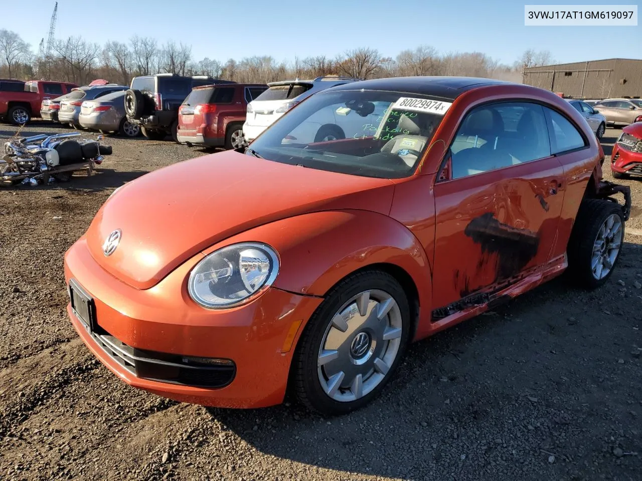 2016 Volkswagen Beetle Se VIN: 3VWJ17AT1GM619097 Lot: 80029974