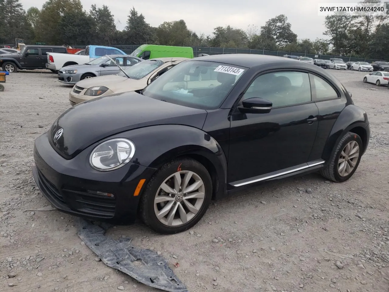 2017 Volkswagen Beetle 1.8T VIN: 3VWF17AT6HM624240 Lot: 48235774