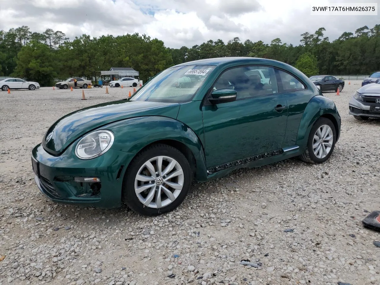 2017 Volkswagen Beetle 1.8T VIN: 3VWF17AT6HM626375 Lot: 69957894